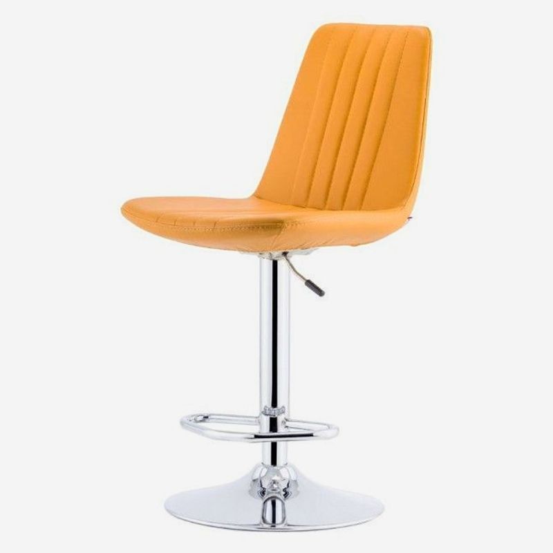 Krom Tepsi Ayaklı Ergonomik Bar Taburesi