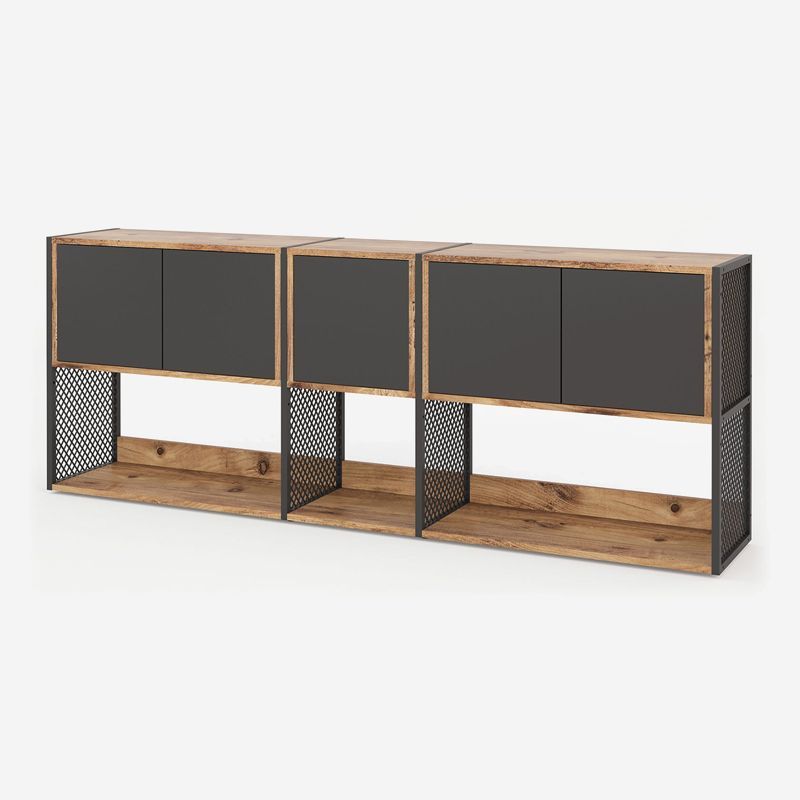 Flat 80 cm Üçlü Metal Dolap Kapaklı