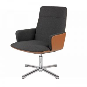 Vento Single Waiting and Guest Chair with Aluminum Leg