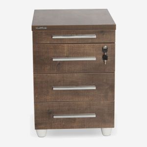 4 Drawers Wooden Caisson - Gold
