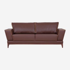PENTA Office Guest and Reception Loveseat with Wooden Legs