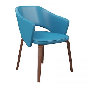 Poli - Cafe Chair with Wooden Legs
