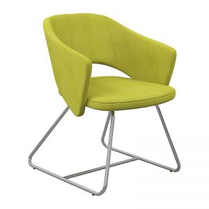 Poli - Cafe Chair with Aluminum Leg
