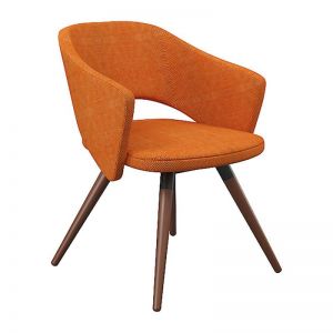 Poli - Cafe and Bar Chair with Wooden Legs