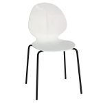 SEYGA - Waiting Chair White Plastic With Metal Legs