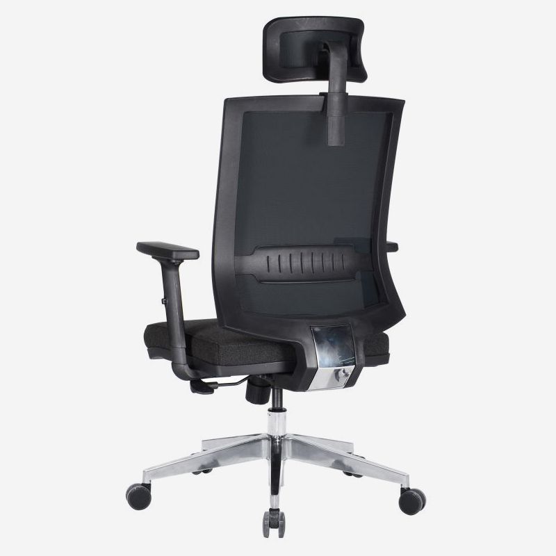 Naz Expert Full-Back Mesh Office Chair with Headrest - Black