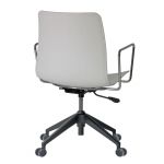 Dalmi White Plastic Chief Chair with Chrome Arms