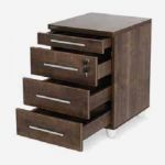 4 Drawers Wooden Caisson Curve