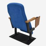 Silver Open Arm Auditorium Chair With Writing Pad