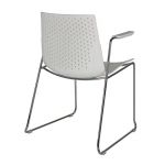 Guest and Conference Chair White Plastic With Chrome Leg ROY