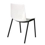 Visitor and Guest Chair White Plastic With Metal Legs ROY