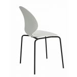Waiting Chair White Plastic With Metal Legs SEYGA